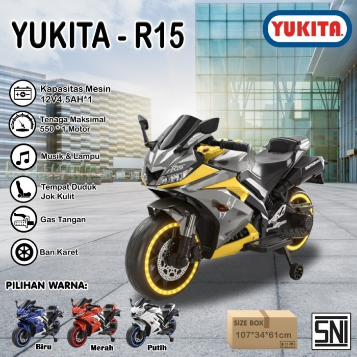 Mainan Motor Aki Anak Yukita R15 Motor Sport