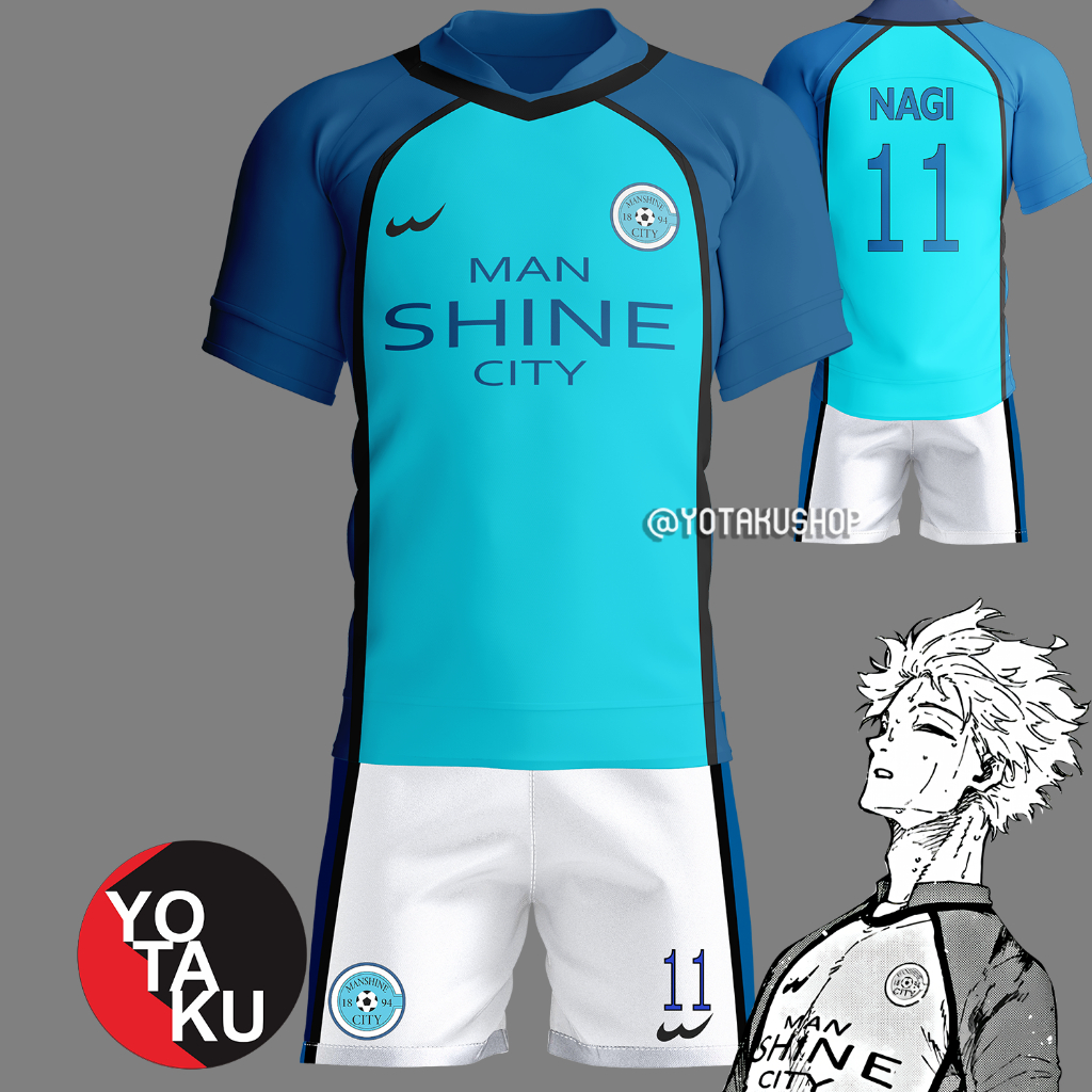 Jersey Anime Cosplay Blue Lock Manshine Seishiro Nagi Full Set