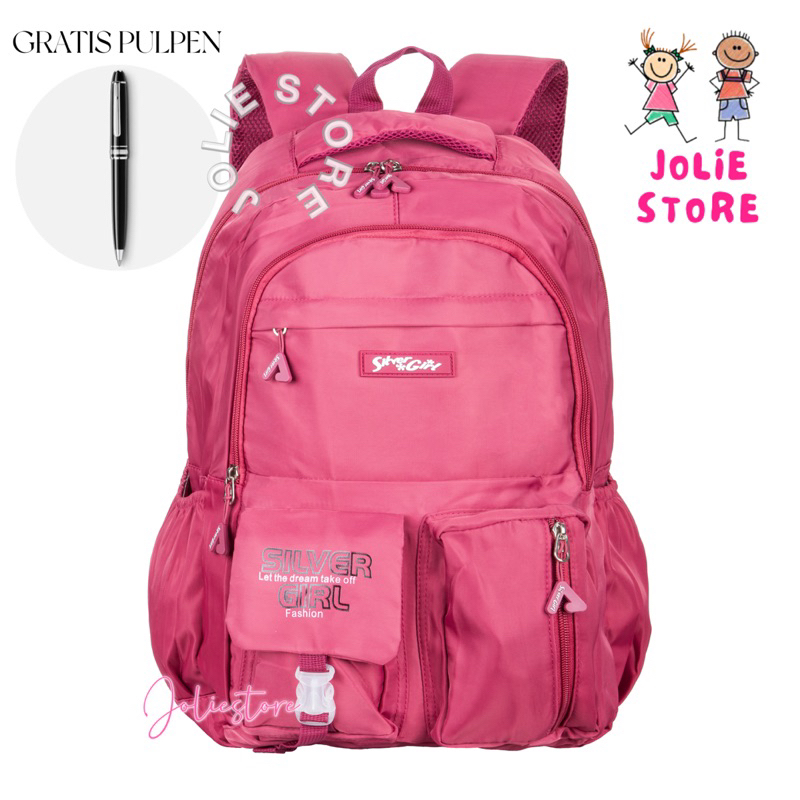 Tas Ransel Sekolah Perempuan Silver Girl 73214F
