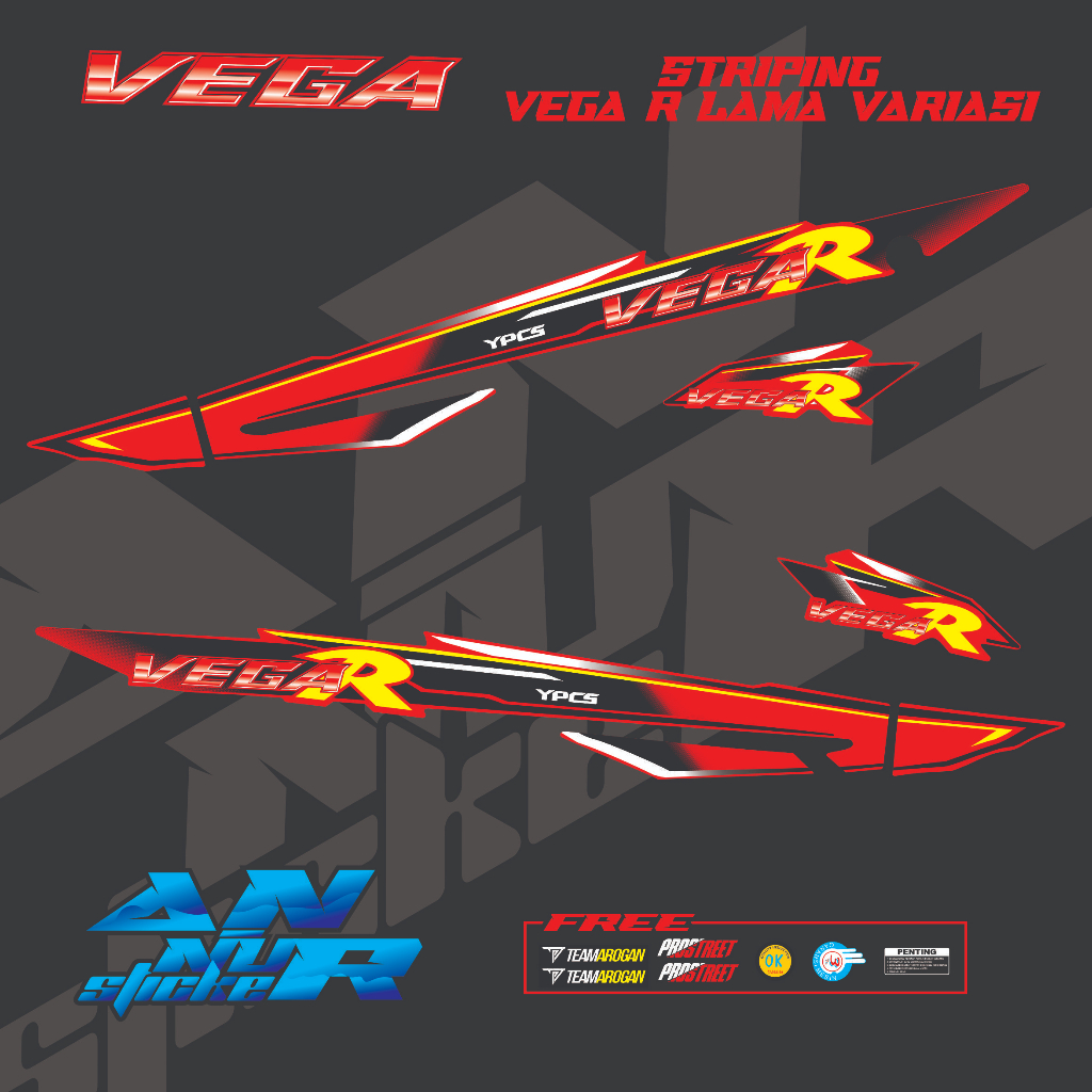 sticker striping vega r lama striping variasi vega R