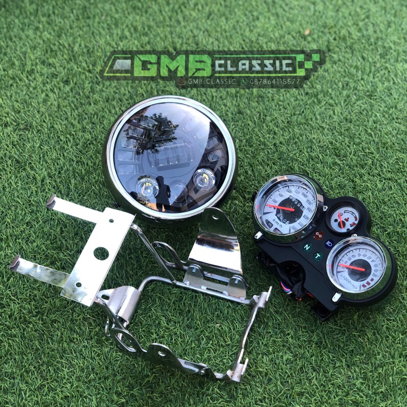 LAMPU DEPAN NINJA SET SPIDO MERK DAY LAMPU SET NINJA SS