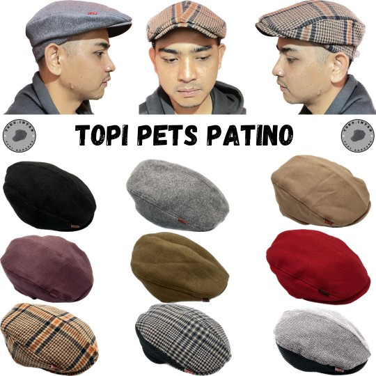 Topi Patino | Patino Hat | Flat Cap Hat | Topi Kodok Dewasa | Topi Copet | Topi Pets | Topi Pelukis