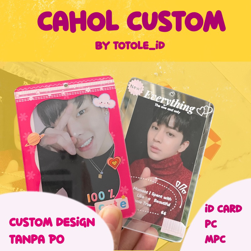 Photocard Pc Holder CUSTOM / Akrilik photocard keychain / custom acrylic photocard holder