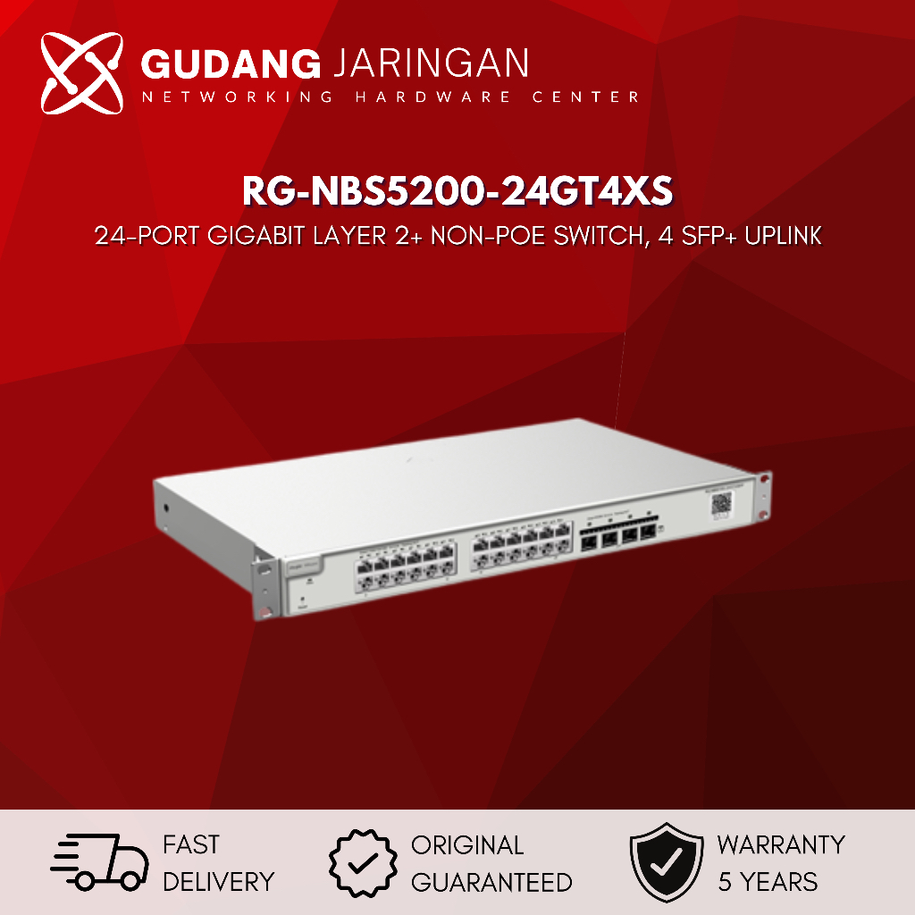 RG-NBS5200-24GT4XS Ruijie Reyee L2+ 24 Port 4 SFP+ Uplink Switch