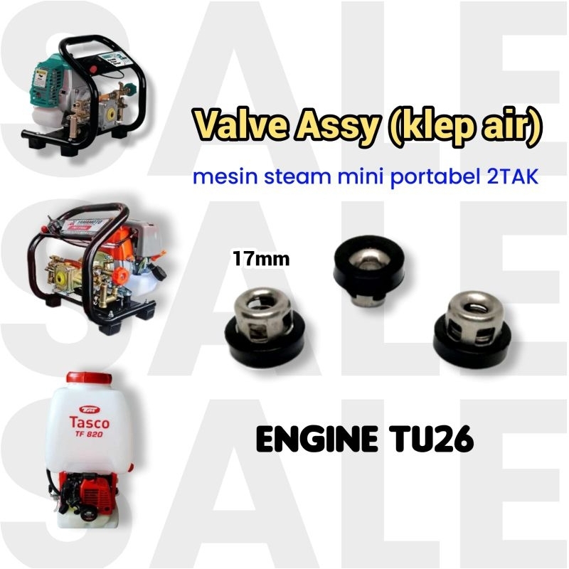 Valve assy TU26 klep katup air karet 21mm - 23mm sprayer semprot hama gendong 2 tak