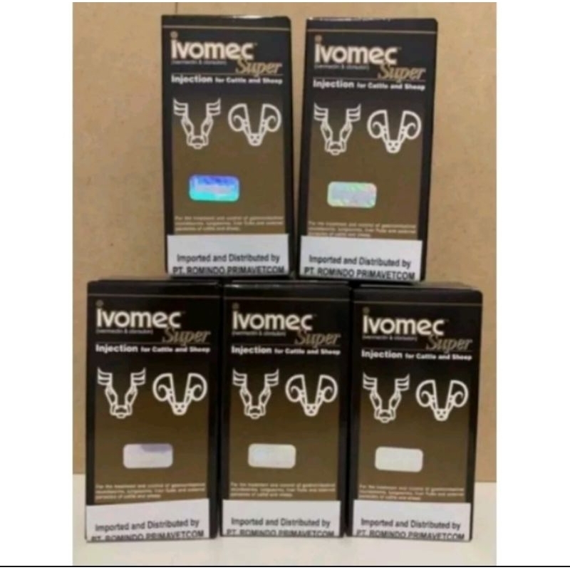 Ivomec super injection 50ml obat cacing kutu untuk hewan ternak