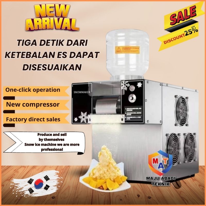 

Mesin Es Bingsu Korea Snow Maker Ice 1200W Cukur Es Serpihan Salju