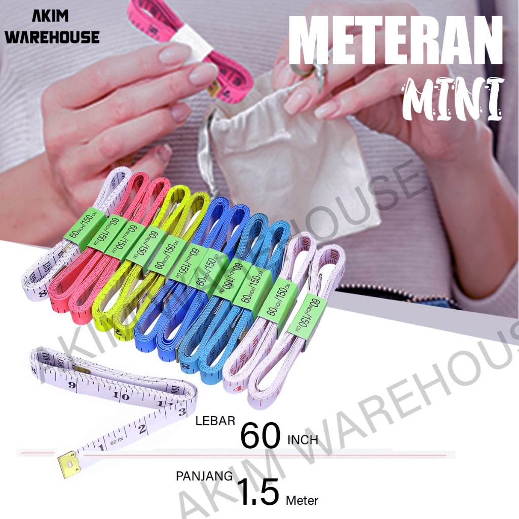 

Meteran Pita Mini - Alat Ukur 1.5 Meter - 150 cm