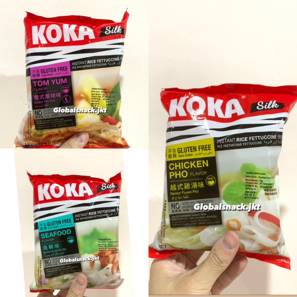 

[PACK] KOKA SILK GLUTEN FREE INSTANT RICE FETTUCCINE SEAFOOD / TOMYUM / CHICKEN PHO