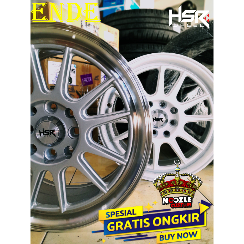 VELG MOBIL HSR RING 15 TYPE ENDE PELEK RACING LUBANG 4 DOUBLE PCD HSR