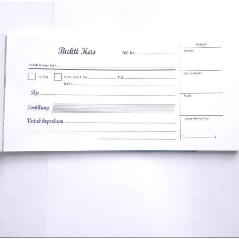 

RB ( 10 buku ) Buku Nota Catatan Bukti Kas Bon KNI ( 20 cm x 10 cm )