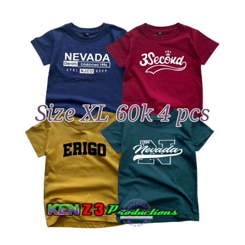 Paket Usaha Kaos Anak Distro Paket Murah Kaos Anak Premium 50k dapat 4 Pcs kaos