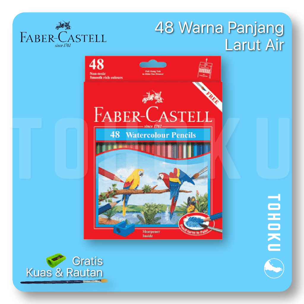 

48 Pensil Warna Air Faber Castell Watercolour Pencils 48