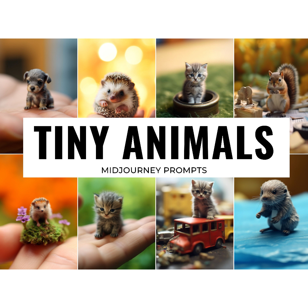 Tiny Animals, Midjourney Prompts, AI Art, Midjourney Prompt, Midjourney AI Art, Learn Midjourney, Di