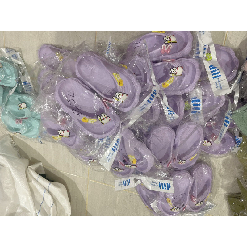 sendal mixue anak motif unggu