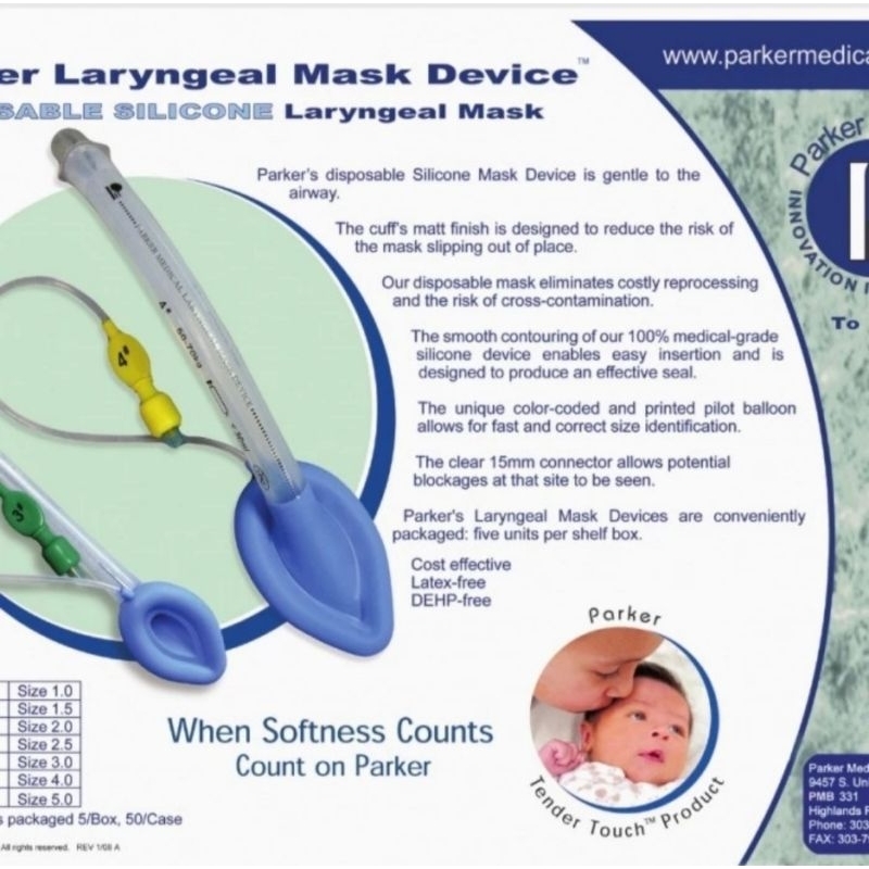 LMA Silicone Mask LMA Well Lead No. 1 - 4, 0
