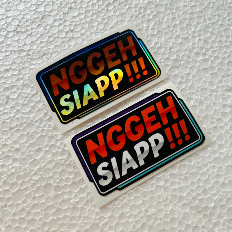 Sticker Nggeh Siap Laminasi Glossy