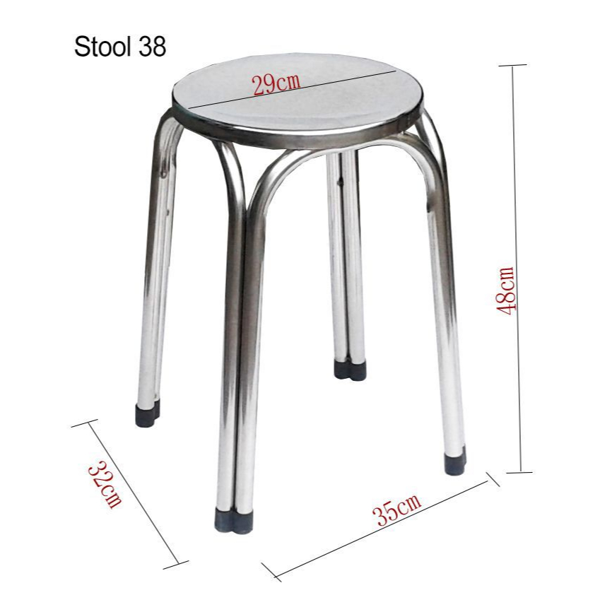 stool kursi bulat besi tanpa sandaran ready makassar promo