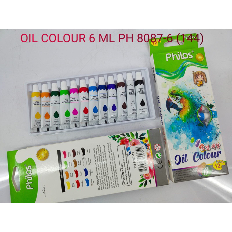 

Philos Oil Colour set 12 / Cat Minyak Tube 12 Warna