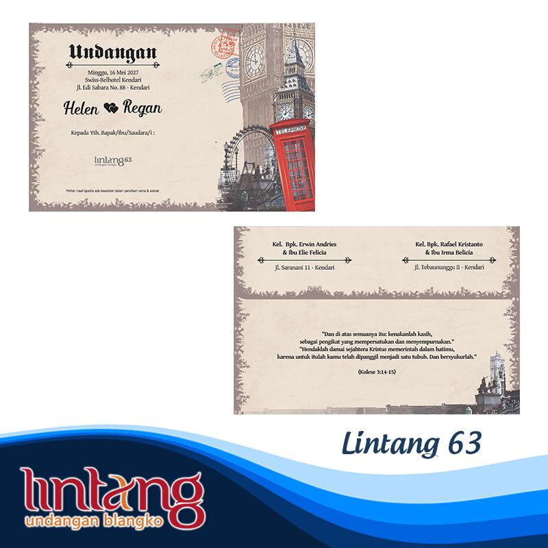 Blangko Undangan atau Kertas Undangan Lintang 63 Bahan BC, Free Katalog,  Harga Murah