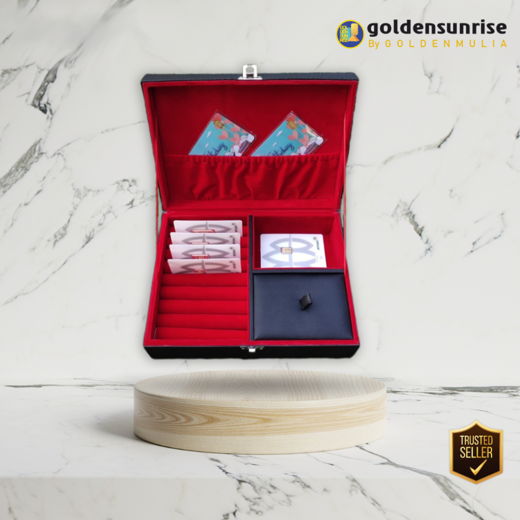 PREMIUM Kotak Box LM Logam Mulia Kotak Perhiasan Emas Antam