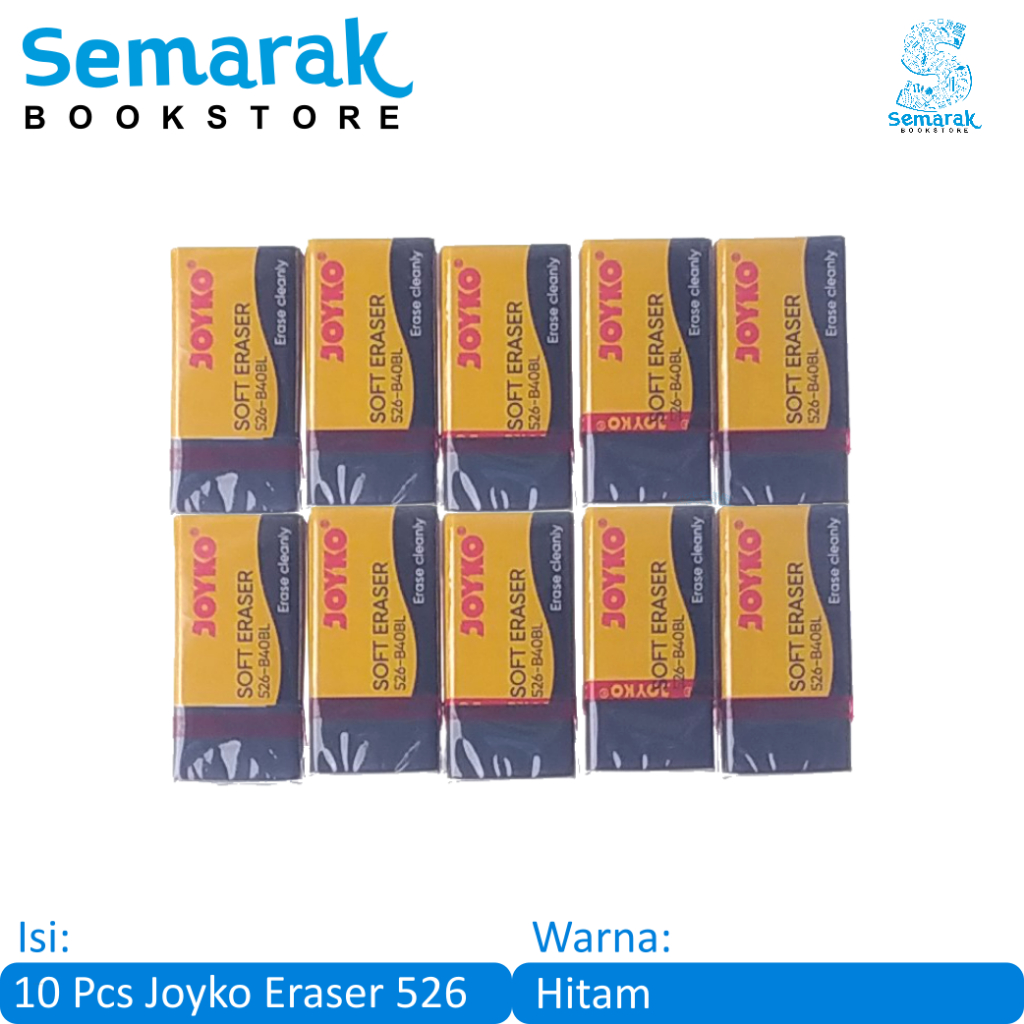 

Joyko Eraser 526 B40BL Penghapus Kecil - Hitam [10 Pcs]
