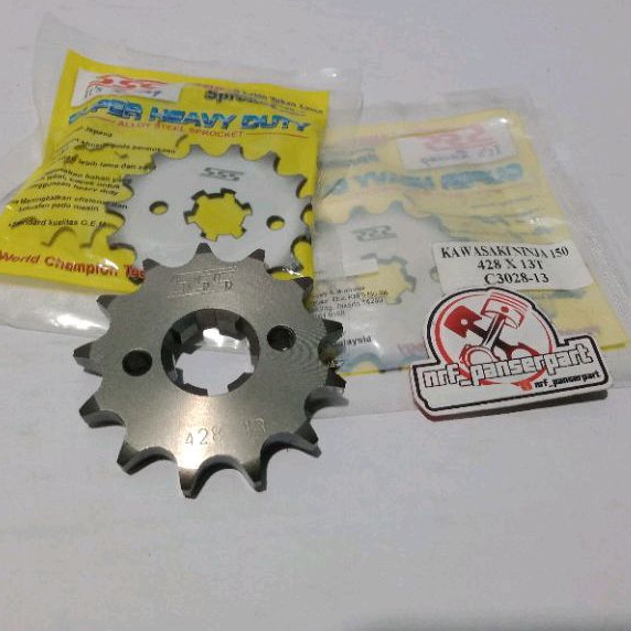 GEAR DEPAN NINJA 2 TAK 13/14T 428 //GIGI TARIK GIR RODA KAWASAKI NINJA R 150 2 TAK SSS RACING