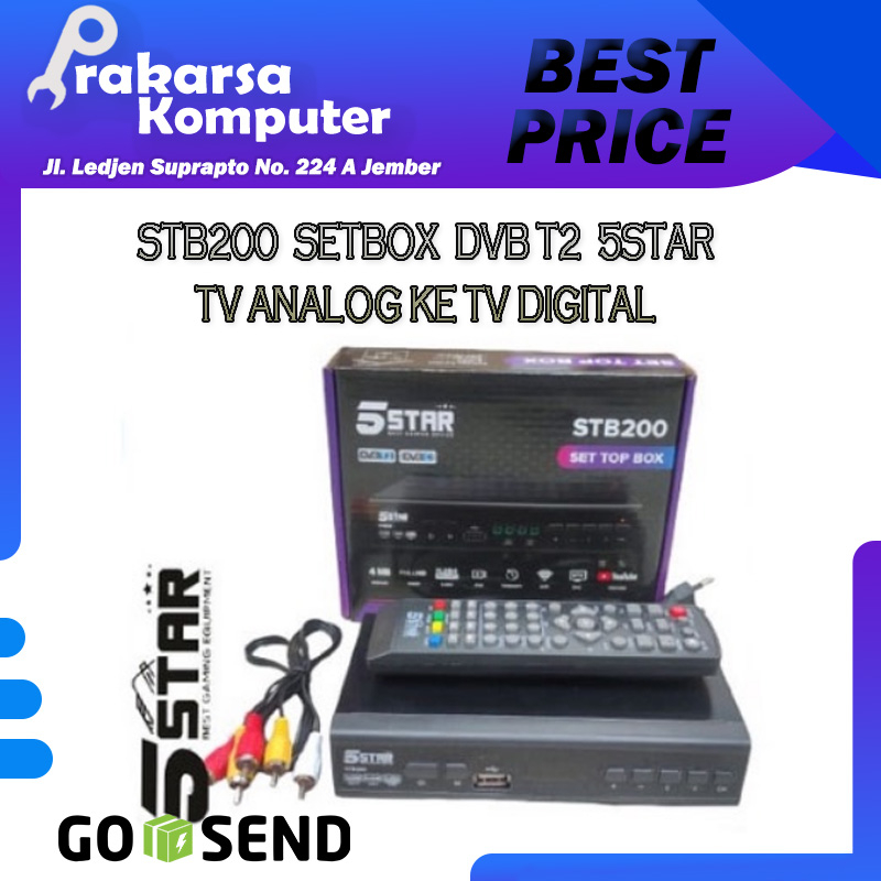 5STAR STB200 SETBOX DVB T2 TV ANALOG TO TV DIGITAL