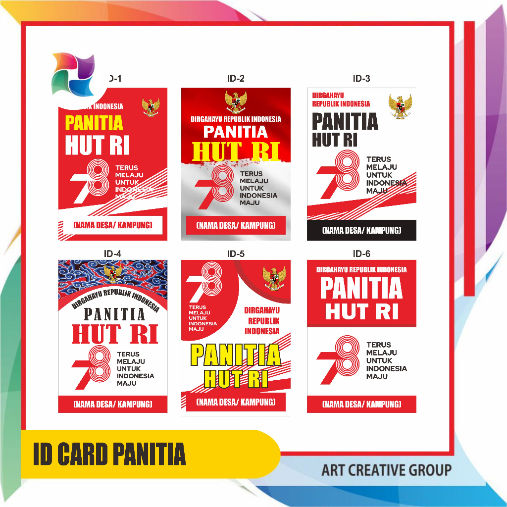 

NAME TAG PANITIA ACARA HUT RI/ BISA COD HANYA KARTU NYA TANPA TALI DAN PLASTIK