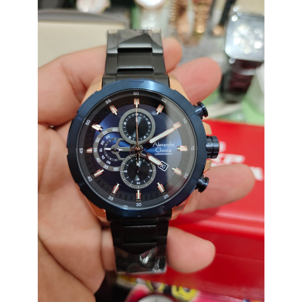 ORIGINAL JAM TANGAN ARLOJI PRIA COWO COWOK ALEXANDRE CHRISTIE FASHION TERBARU JAM ORI AC 8