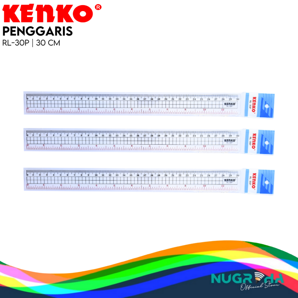 

Penggaris Ruler 30 Cm Kenko Mika RL-30P