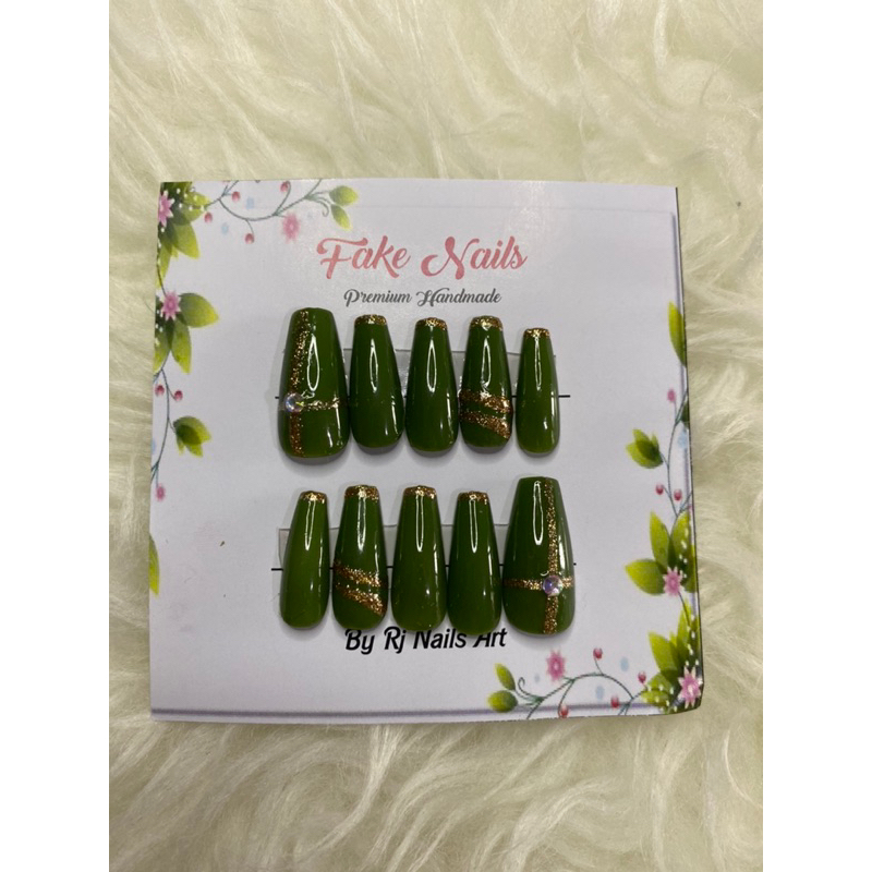 1 set kuku palsu/fake nails untuk pernikahan dan sehari-hari /full kutek