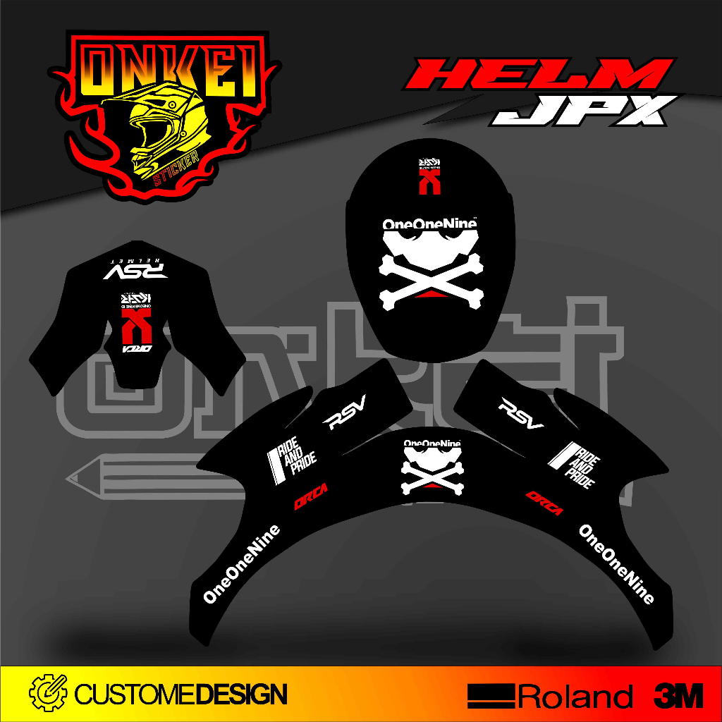 DECAL STICKER HELM JPX HJ4