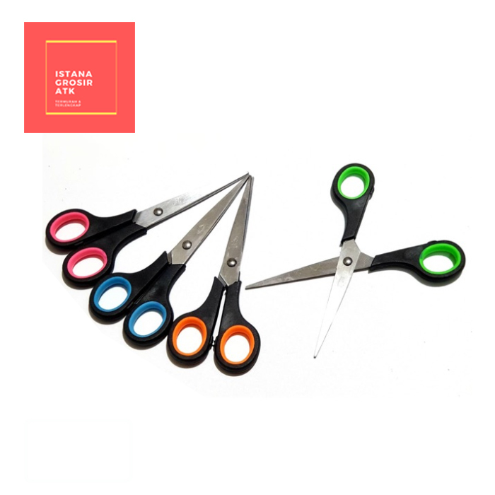 

Gunting sedang warna warni isi 12 pcs