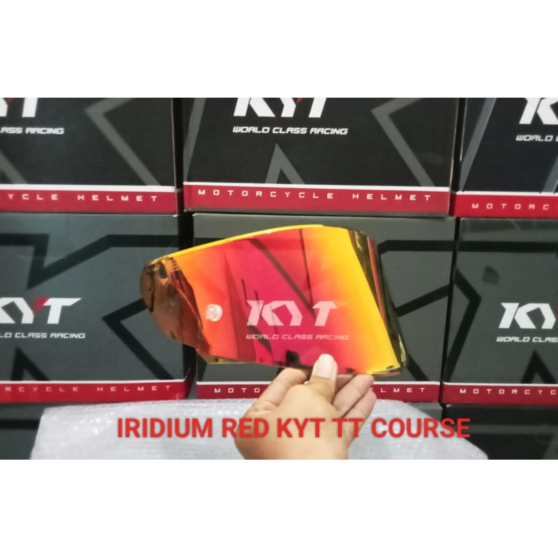 KACA HELM KYT TT COURSE/ VISOR KYT TTC / IRIDIUM RED KYT TTC