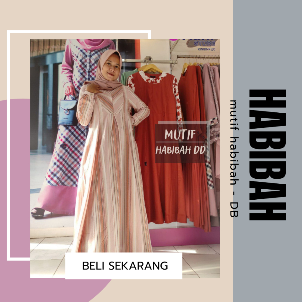 MUTIF HABIBAH DD / GAMIS MUTIF / GAMIS DEWASA / GAMIS MOTIF KOTAK KOTAK / GAMIS TERBARU / GAMIS MUTI