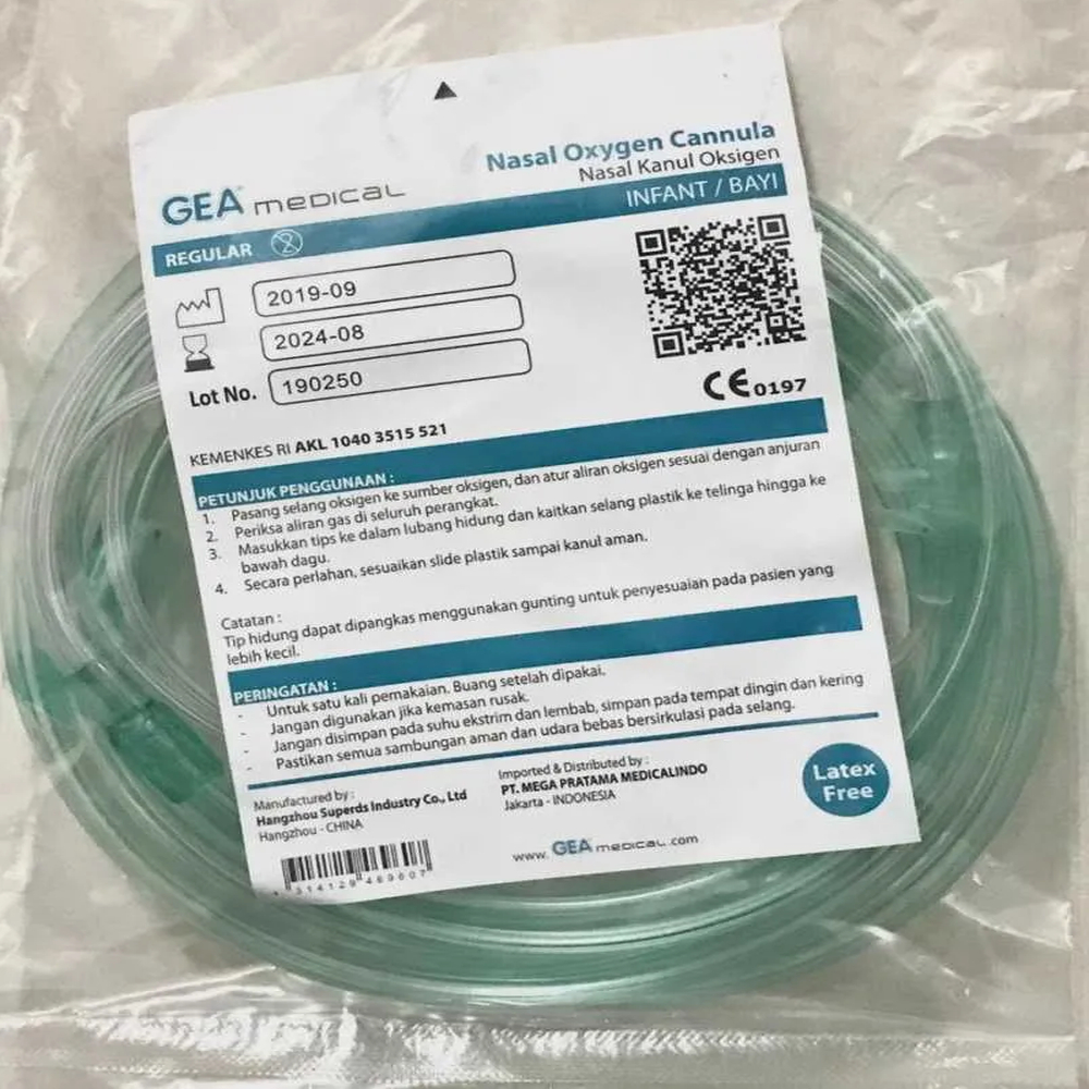 Nasal Cannula Oxygen Bayi GEA / Nasal Cannula Bayi