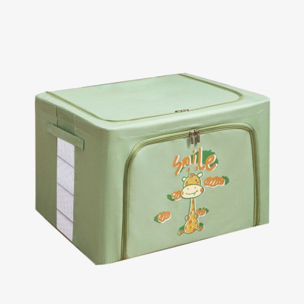Dijual Storage Box Double Zipper Large Box Tempat Penyimpanan Baju Selimut 66 - Jerapah Hijau Diskon