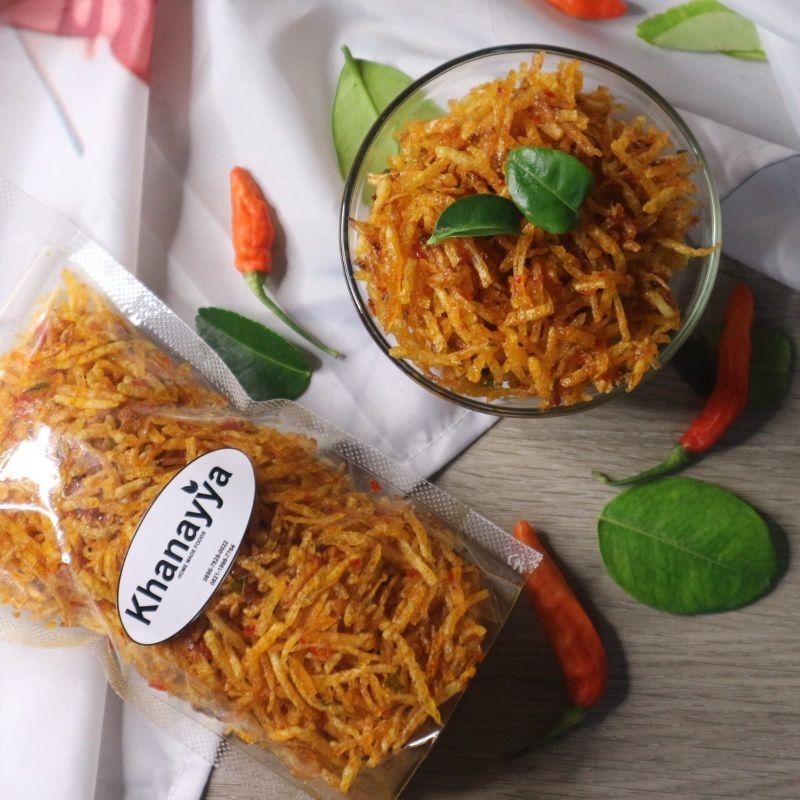 

Kentang mustofa sambal daun jeruk