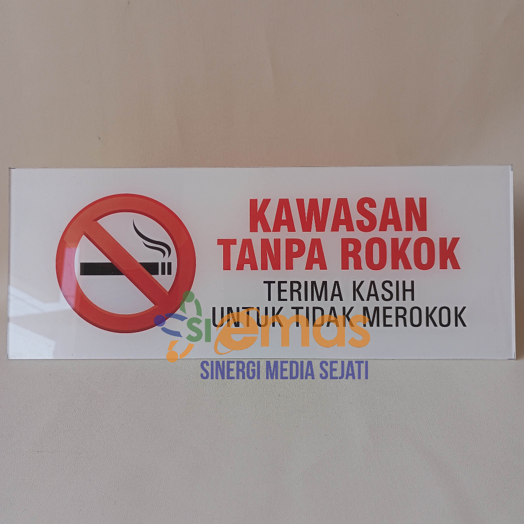 

Akrilik Papan Tanda Kawasan Tanpa Rokok | Akrilik Papan Larangan Merokok