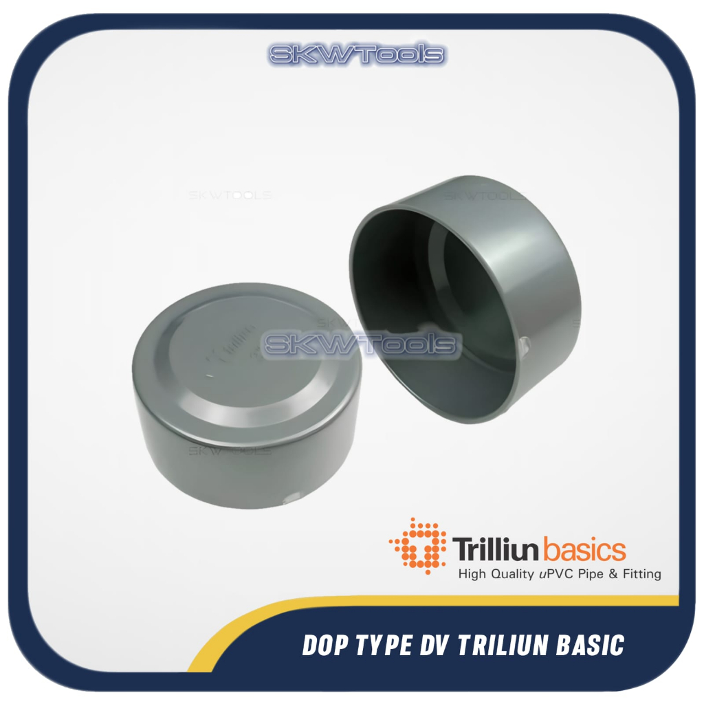 Dop Pvc Dop Pipa Pvc 1 1/4" 1 1/2" 2" 2 1/2" DV Tutup Pipa Dop Cap Pipa Pvc Tutup Pipa Paralon Polos