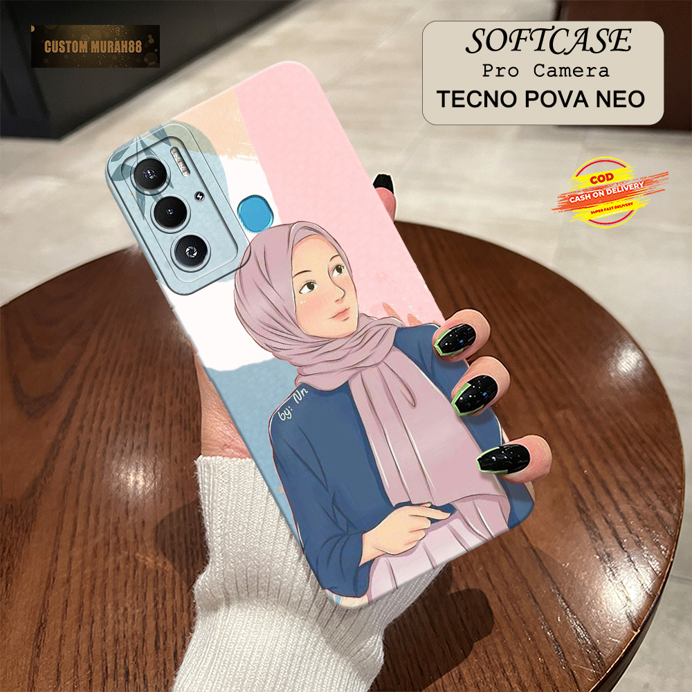 Case Tecno Pova Neo Terbaru - Fashion Case HIJAB - Casing Hp Tecno Pova Neo - Softcase Pro Camera Te