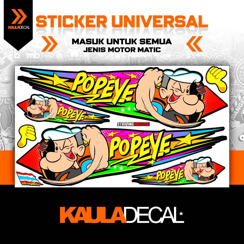 STIKER STRIPING MOTOR ALL MATIC MOTIF 26 / UNIVERSAL MATIC / STICKER / BEAT / VARIO / SCOOPY / MIO /