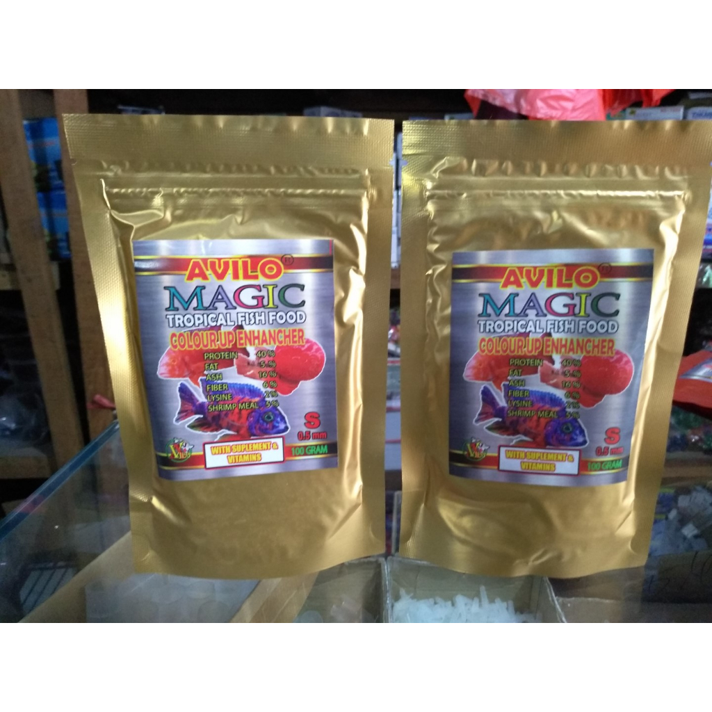 PELET IKAN HIAS AVILO MAGIC MAKANAN KHUSUS WARNA IKAN HIAS GLOW FISH