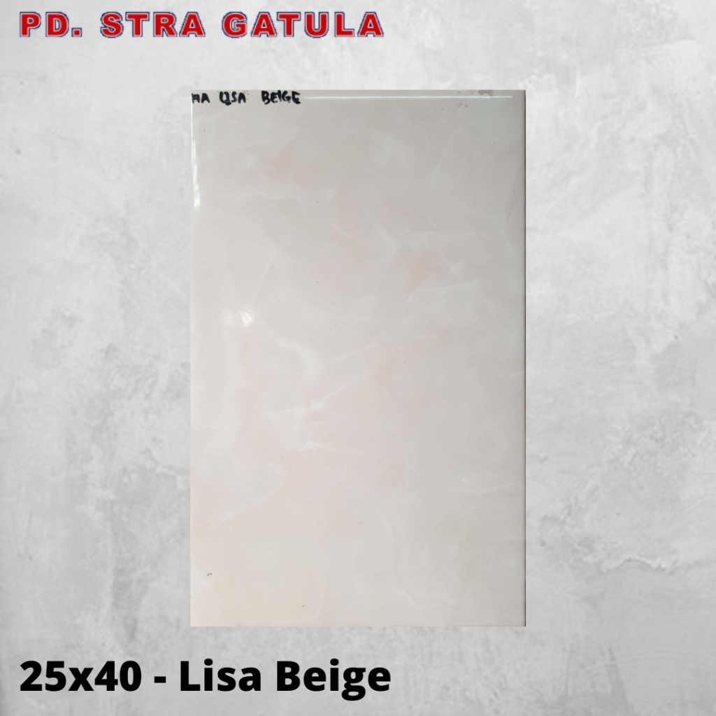 Keramik KIA 25x40 Lisa Beige - Keramik dinding - Keramik Kamar Mandi