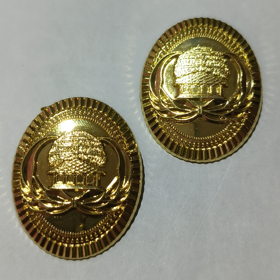 Lambang Korpri Lencana ASN PNS Oval Tumpuk Warna Emas Magnet