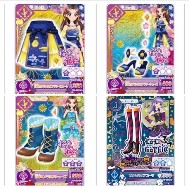 Kartu Aikatsu CP Jepang Japanese Card Satuan Sakurairo Kaden Loli Gothic Miyabi Sumire