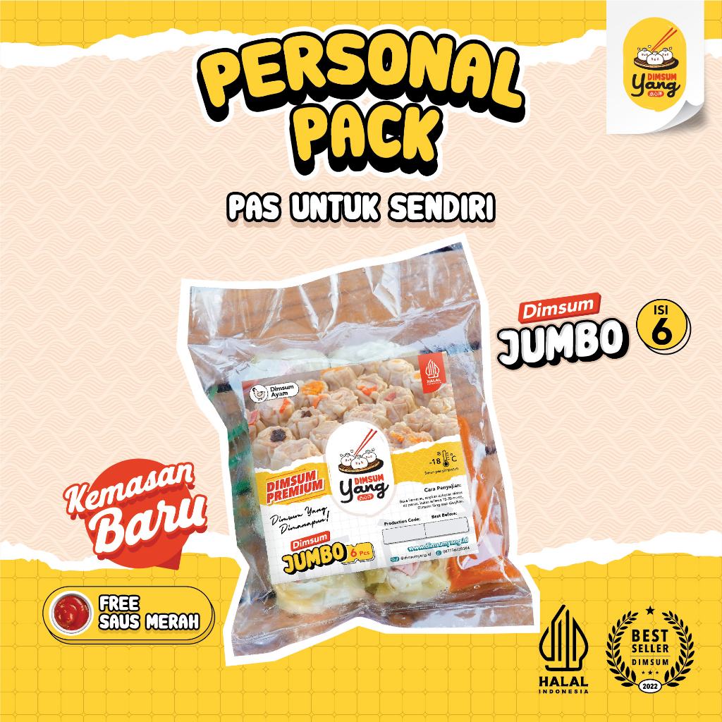 

Dimsum Ayam Premium Halal Kemasan Ekonomis isi 6