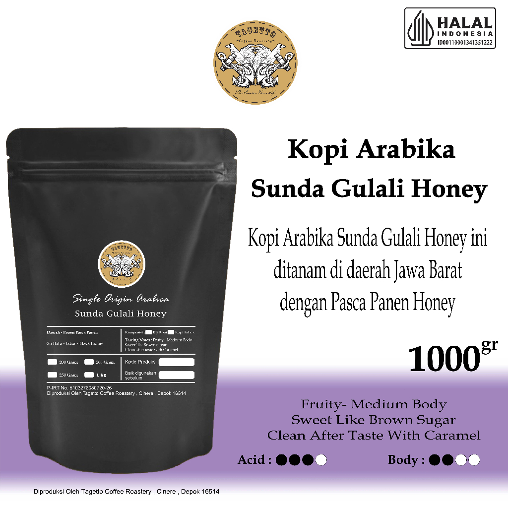 

KOPI ARABIKA SUNDA GULALI HONEY 1KG ARABIKA SPECIALTY (BIJI / BUBUK)