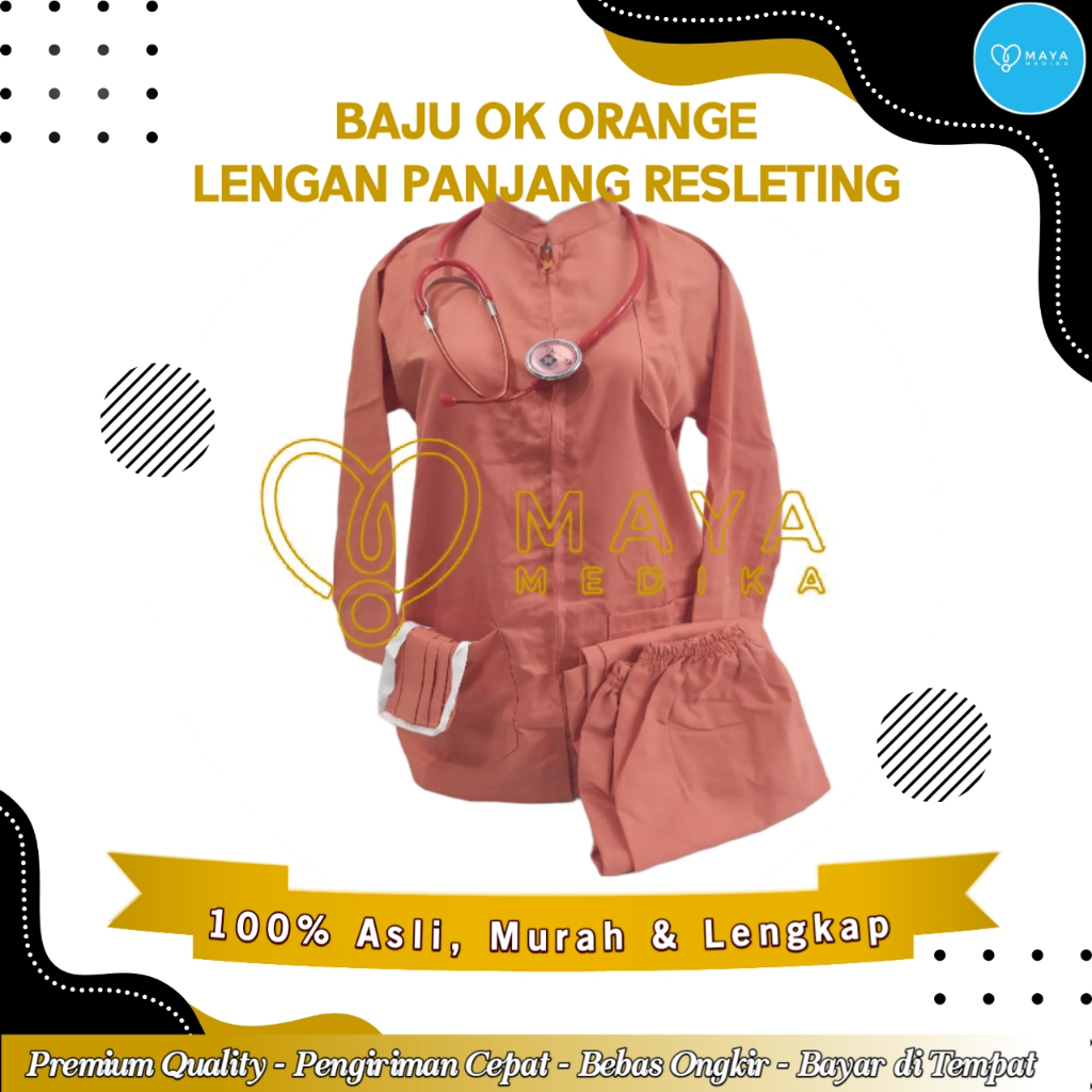 Baju OK Orange Lengan Panjang Baju Rest Celana Karet